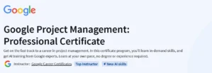 Google Project Management: Professional Certificate