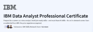 IBM Data Analyst Professional Certificate