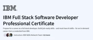 IBM Full Stack Software Developer Professional Certificate