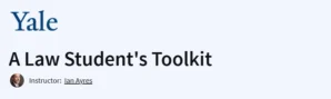 A Law Student's Toolkit