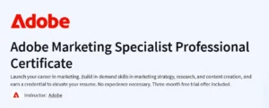 Adobe Marketing Specialist Professional Certificate
