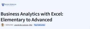 Business Analytics with Excel: Elementary to Advanced