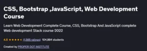 CSS, Bootstrap ,JavaScript, Web Development Course