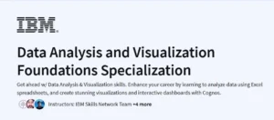 Data Analysis and Visualization Foundations Specialization