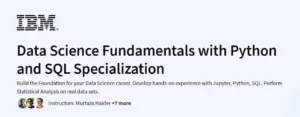 Data Science Fundamentals with Python and SQL Specialization