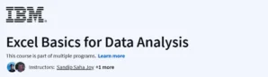 Excel Basics for Data Analysis By IBM