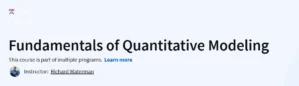 Fundamentals of Quantitative Modeling