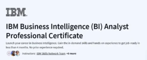 IBM Business Intelligence (BI) Analyst Professional Certificate
