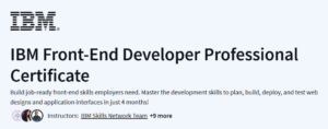 IBM Front-End Developer Professional Certificate Course