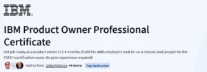 IBM Product Owner Professional Certificate