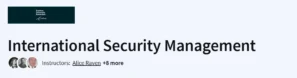 International Security Management