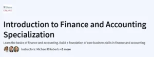 Introduction to Finance and Accounting Specialization