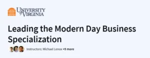 Leading the Modern Day Business Specialization