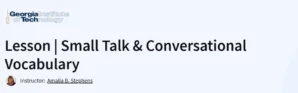 Lesson | Small Talk & Conversational Vocabulary
