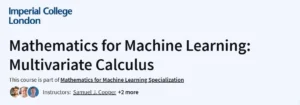 Mathematics for Machine Learning: Multivariate Calculus