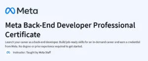 Meta Back-End Developer Professional Certificate