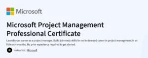 Microsoft Project Management Professional Certificate