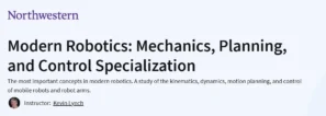Modern Robotics: Mechanics, Planning, and Control Specialization