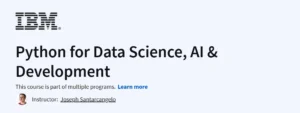Python for Data Science, AI & Development By IBM