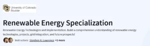 Renewable Energy Specialization