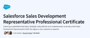 Salesforce Sales Development Representative Professional Certificate