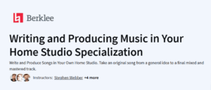 Writing and Producing Music in Your Home Studio Specialization
