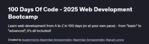 100 Days Of Code – 2025 Web Development Bootcamp Course