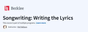Songwriting: Writing the Lyrics Course