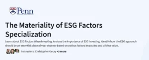 The Materiality of ESG Factors Specialization