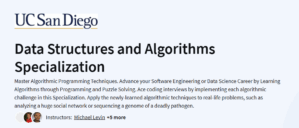 Data Structures and Algorithms Specialization