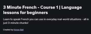 3 Minute French - Course 1 | Language lessons for beginners