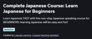 Complete Japanese Course: Learn Japanese for Beginners