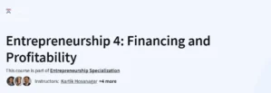 Entrepreneurship 4: Financing and Profitability