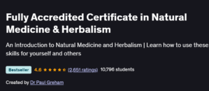 Fully Accredited Certificate in Natural Medicine & Herbalism