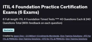 ITIL 4 Foundation Practice Certification Exams (6 Exams)