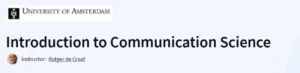 Introduction to Communication Science