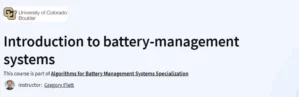 Introduction to battery-management systems