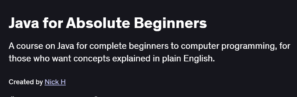 Java for Absolute Beginners