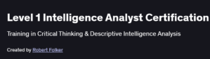 Level 1 Intelligence Analyst Certification