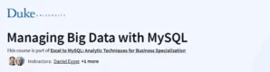 Managing Big Data with MySQL