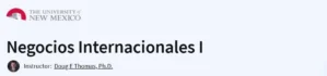 Negocios Internacionales I