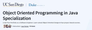Object Oriented Programming in Java Specialization