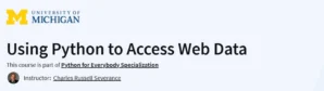 Using Python to Access Web Data