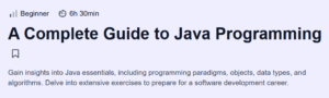 A Complete Guide to Java Programming