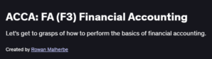ACCA: FA (F3) Financial Accounting