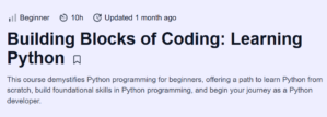Building Blocks of Coding: Learning Python