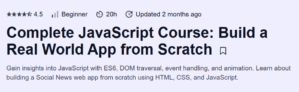 Complete JavaScript Course: Build a Real World App from Scratch