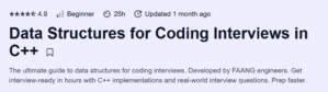 Data Structures for Coding Interviews in C++