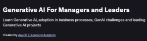Generative AI For Managers and Leaders
