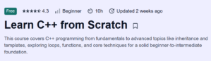 Learn C++ from Scratch